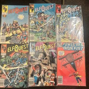 Vintage Comic Book Lot of 6: ElfQuest & Power Man Lot (5 ElfQuest, 1 Power Man)